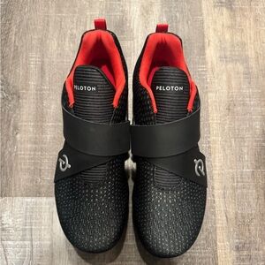 Peloton Cycling Shoes in Black and Red